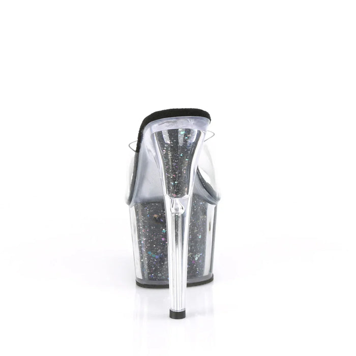 Tacones Pleaser ADORE-701CG Transparente Negro Confetti