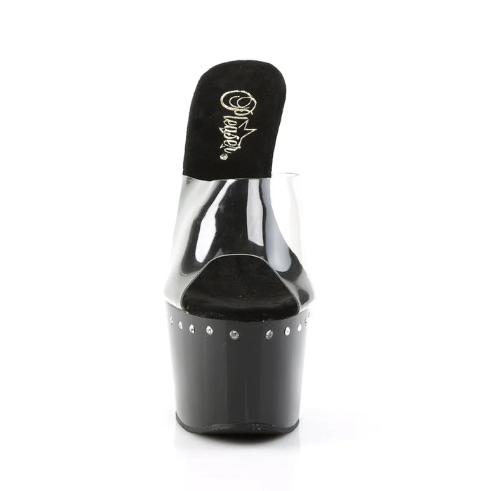 Tacones Pleaser ADORE-701LS Transparente Negro