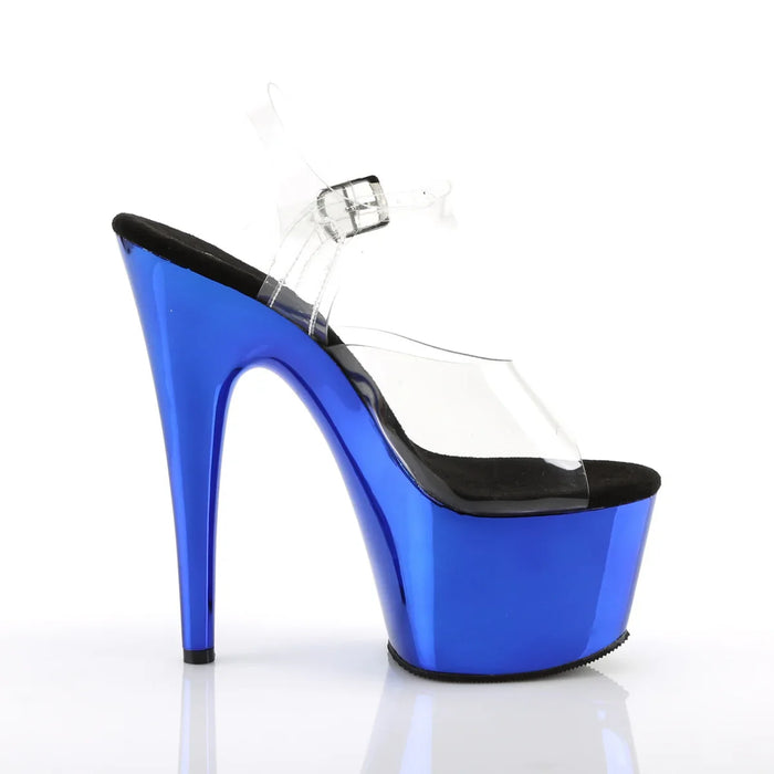 Tacones Pleaser ADORE-708 Transparente Azul Cromo