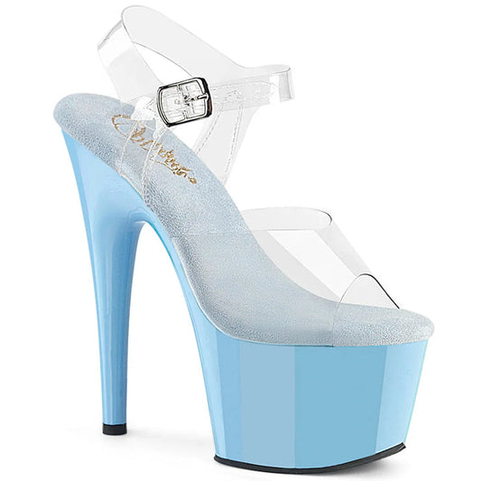 Tacones Pleaser ADORE-708 Transparente B. Azul