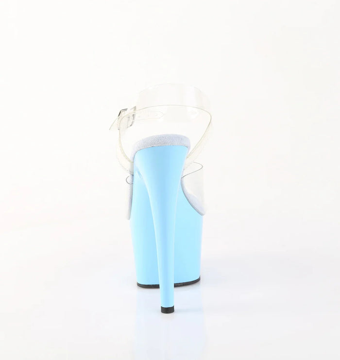 Tacones Pleaser ADORE-708 Transparente B. Azul