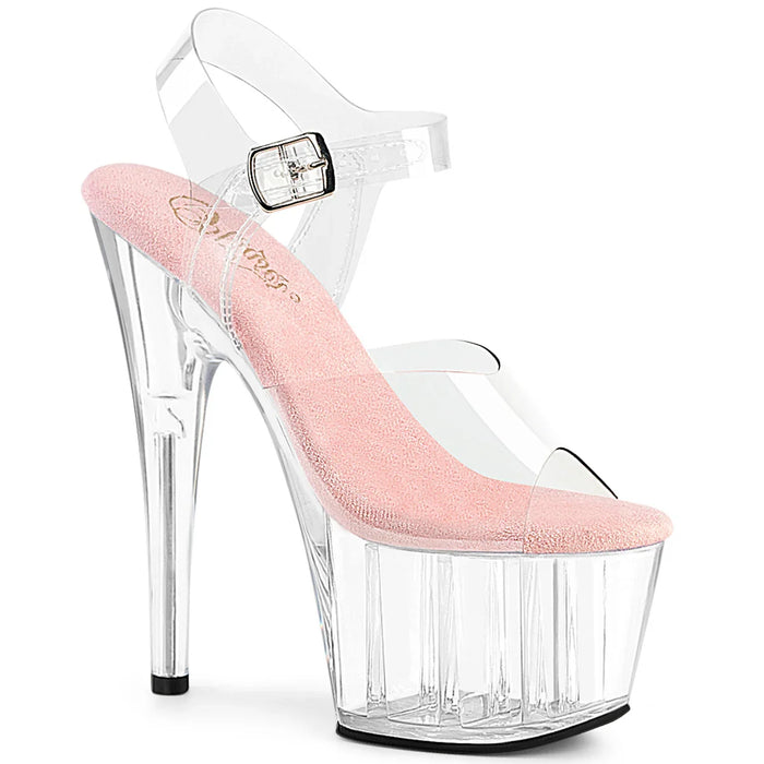 Tacones Pleaser ADORE-708 Transparente B. Rosa