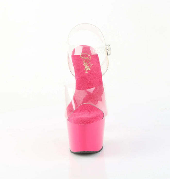 Tacones Pleaser ADORE-708 Transparente H. Rosa
