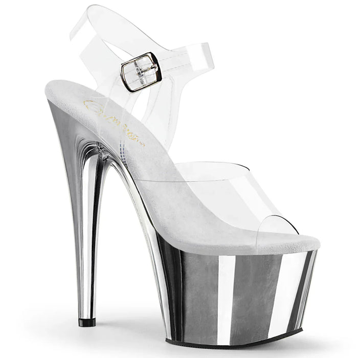 Tacones Pleaser ADORE-708 Transparente Matching Plata