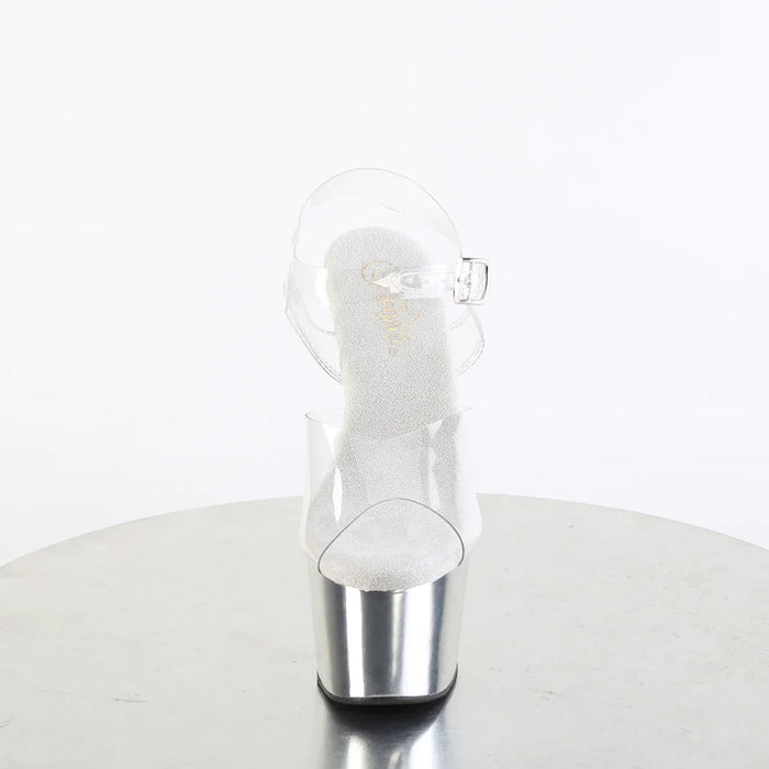 Tacones Pleaser ADORE-708 Transparente Matching Plata