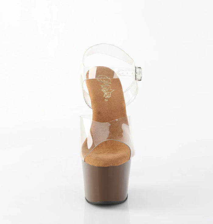 Tacones Pleaser ADORE-708 Transparente Moca