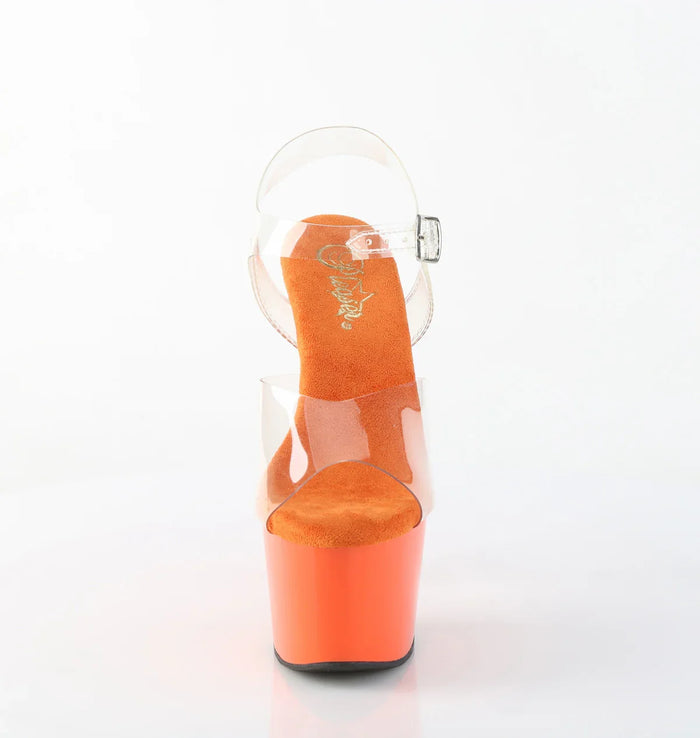 Tacones Pleaser ADORE-708 Transparente Naranja