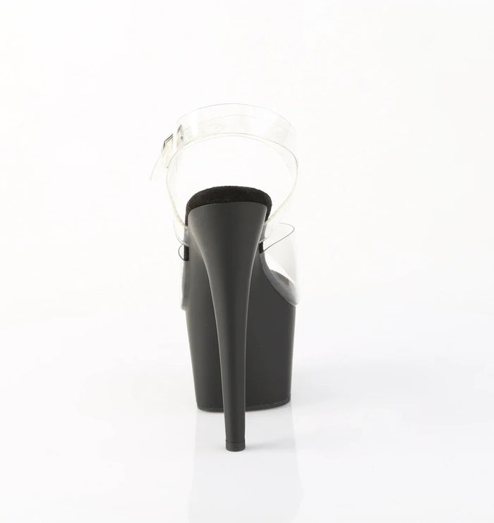 Tacones Pleaser ADORE-708 Transparente Negro Mate
