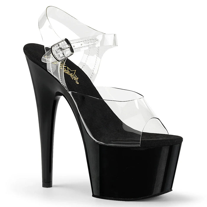Tacones Pleaser ADORE-708 Transparente Negro