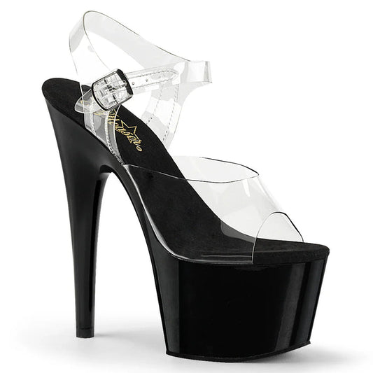 Tacones Pleaser ADORE-708 Transparente Negro