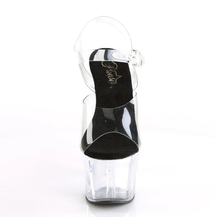 Tacones Pleaser ADORE-708 Transparente Negro