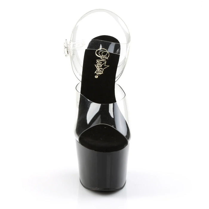 Tacones Pleaser ADORE-708 Transparente Negro