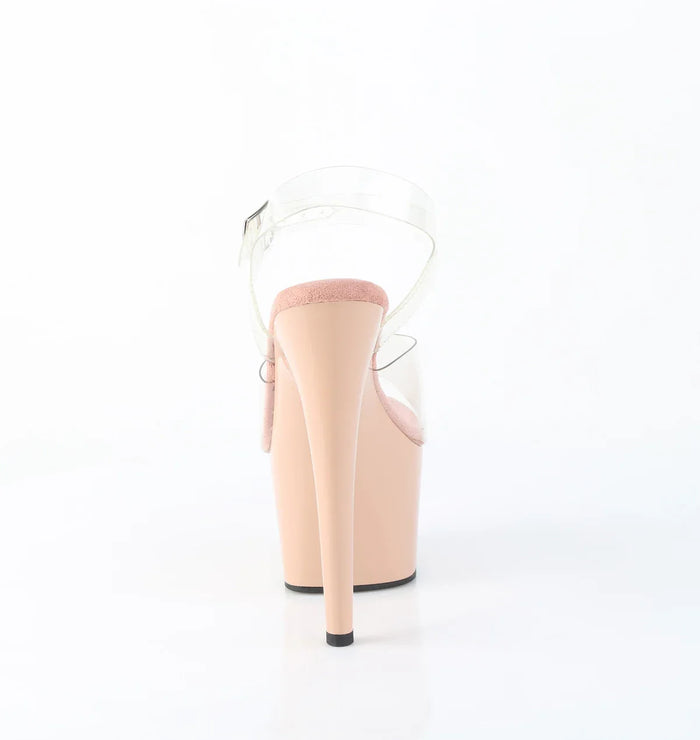 Tacones Pleaser ADORE-708 Transparente Rosa Nude
