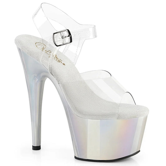 Tacones Pleaser ADORE-708LQ Transparente Liquid Plata