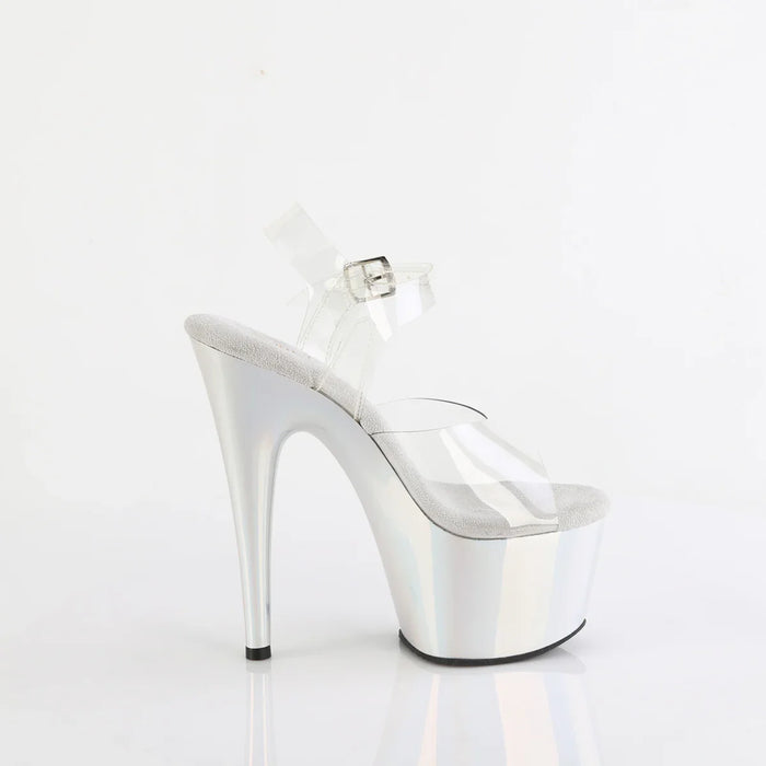 Tacones Pleaser ADORE-708LQ Transparente Liquid Plata