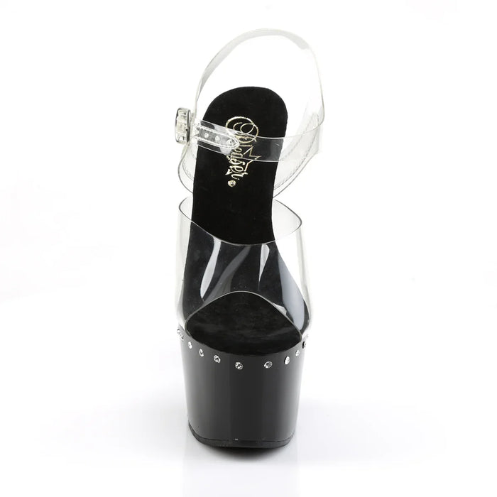 Tacones Pleaser ADORE-708LS Transparente Negro