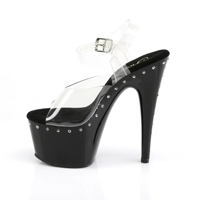 Tacones Pleaser ADORE-708LS Transparente Negro