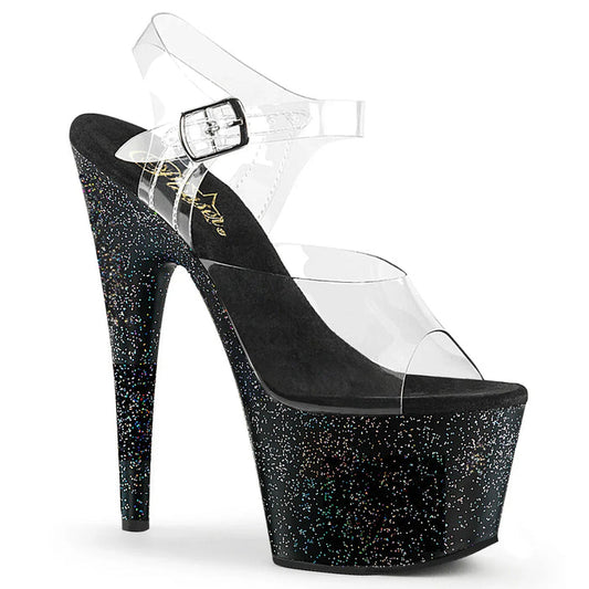 Tacones Pleaser ADORE-708MG Transparente Negro