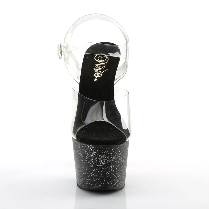 Tacones Pleaser ADORE-708MG Transparente Negro