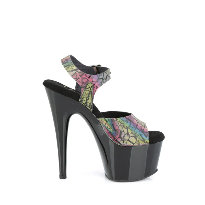 Tacones Pleaser ADORE-708N-LTP Verde Morado Negro