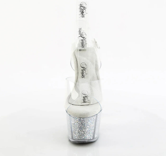 Tacones Pleaser ADORE-708PREM-RSI Transparente Plata