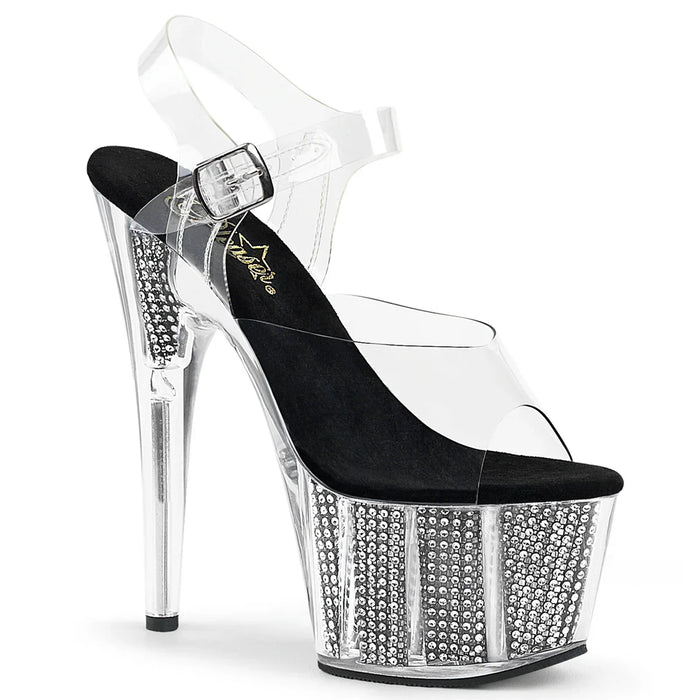 Tacones Pleaser ADORE-708SRS Transparente Negro