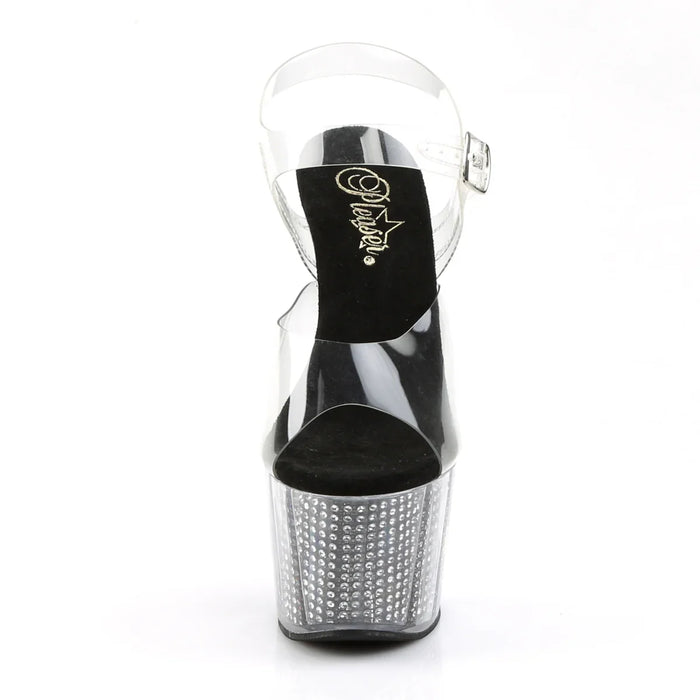Tacones Pleaser ADORE-708SRS Transparente Negro