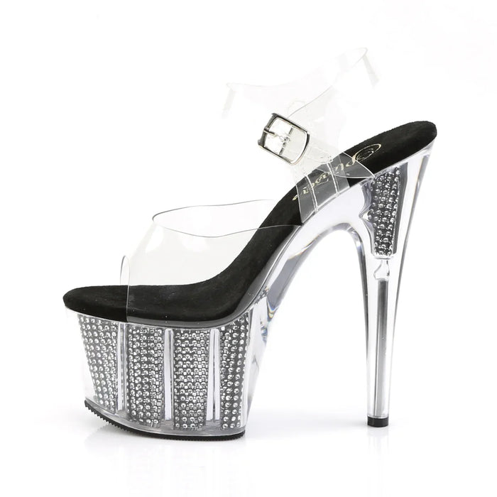 Tacones Pleaser ADORE-708SRS Transparente Negro