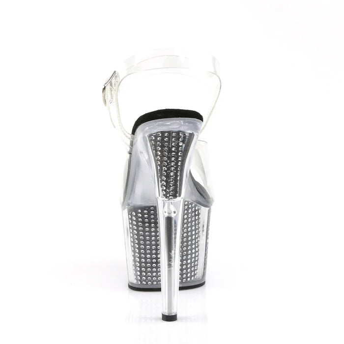 Tacones Pleaser ADORE-708SRS Transparente Negro