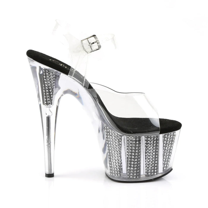 Tacones Pleaser ADORE-708SRS Transparente Negro