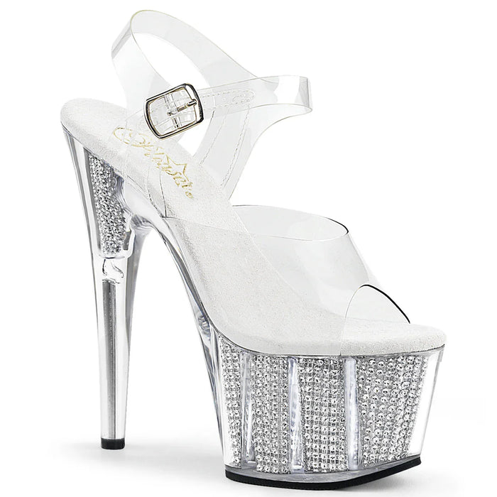 Tacones Pleaser ADORE-708SRS Transparente Plata