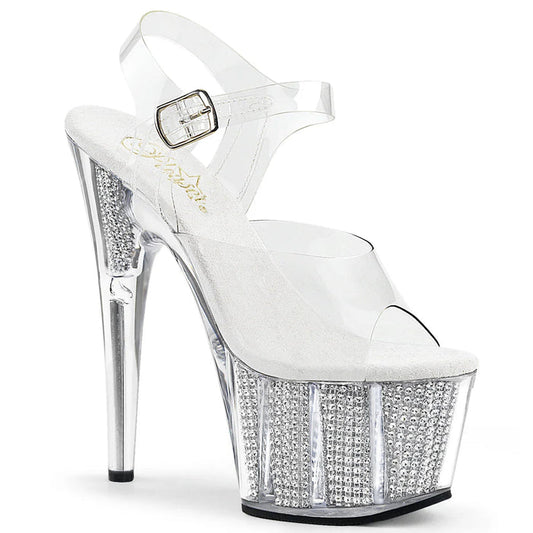 Tacones Pleaser ADORE-708SRS Transparente Plata