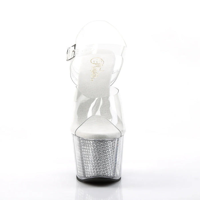 Tacones Pleaser ADORE-708SRS Transparente Plata