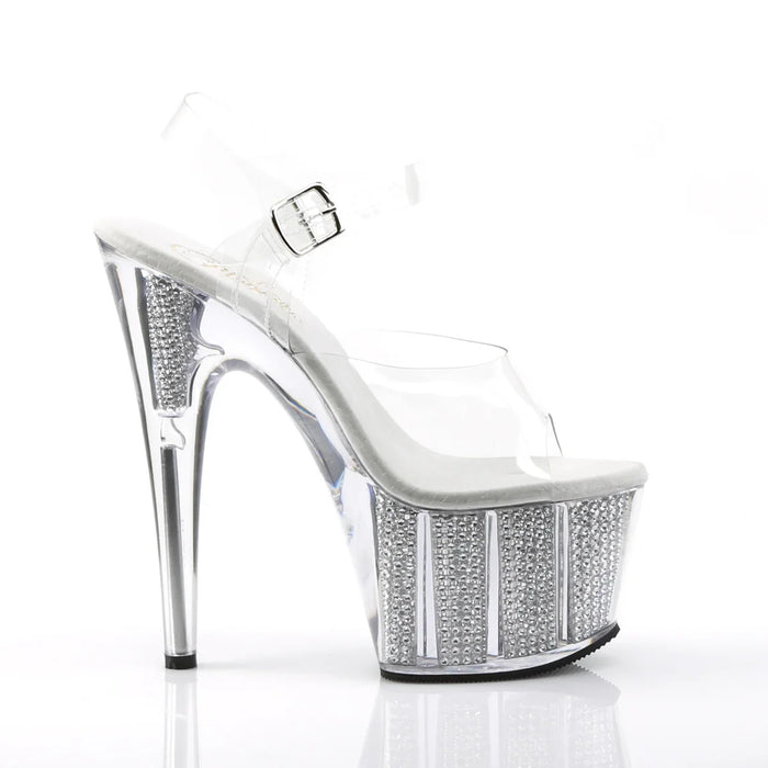 Tacones Pleaser ADORE-708SRS Transparente Plata