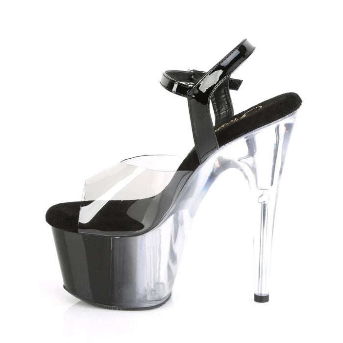 Tacones Pleaser ADORE-708T-1 Ahumado Negro Transparente