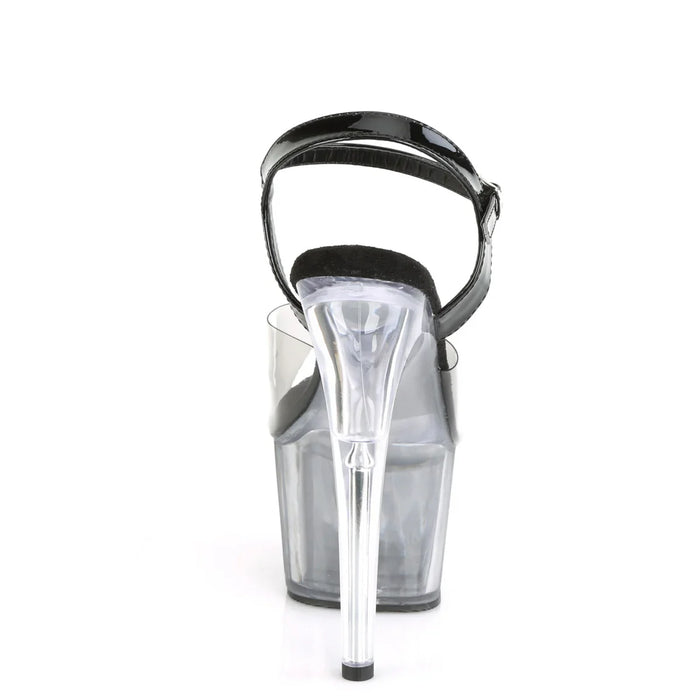 Tacones Pleaser ADORE-708T-1 Ahumado Negro Transparente