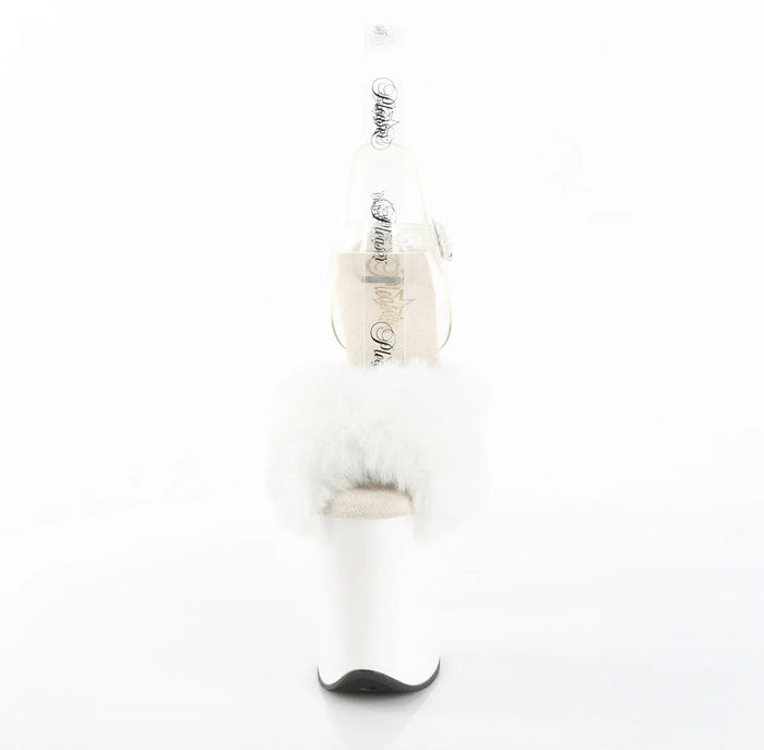 Tacones Pleaser FLAMINGO-808FUR Blanco Faux Fur