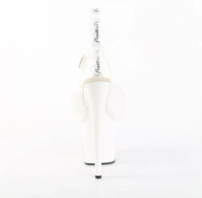 Tacones Pleaser FLAMINGO-808FUR Blanco Faux Fur