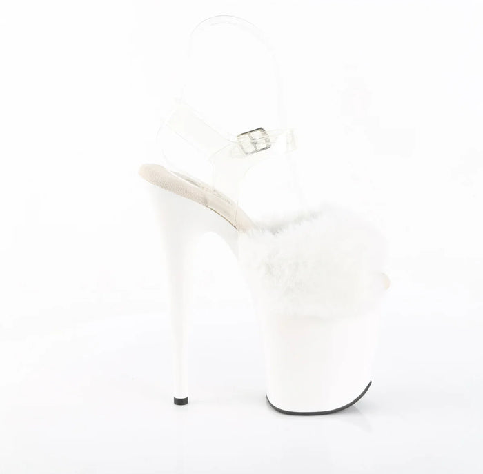 Tacones Pleaser FLAMINGO-808FUR Blanco Faux Fur