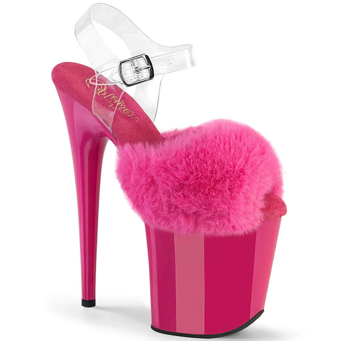 Tacones Pleaser FLAMINGO-808FUR Fuchsia Faux Fur