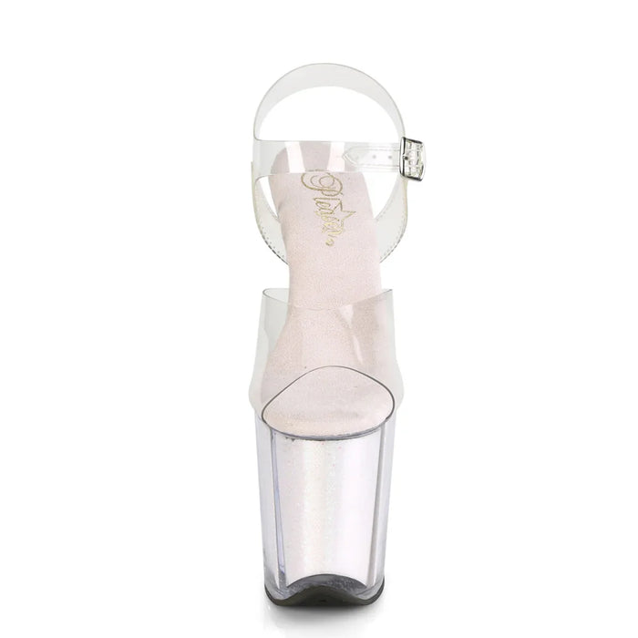 Tacones Pleaser FLAMINGO-808G Transparente Opal Purpurina