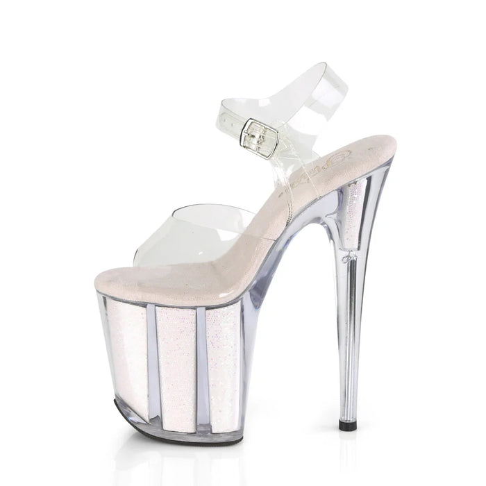 Tacones Pleaser FLAMINGO-808G Transparente Opal Purpurina