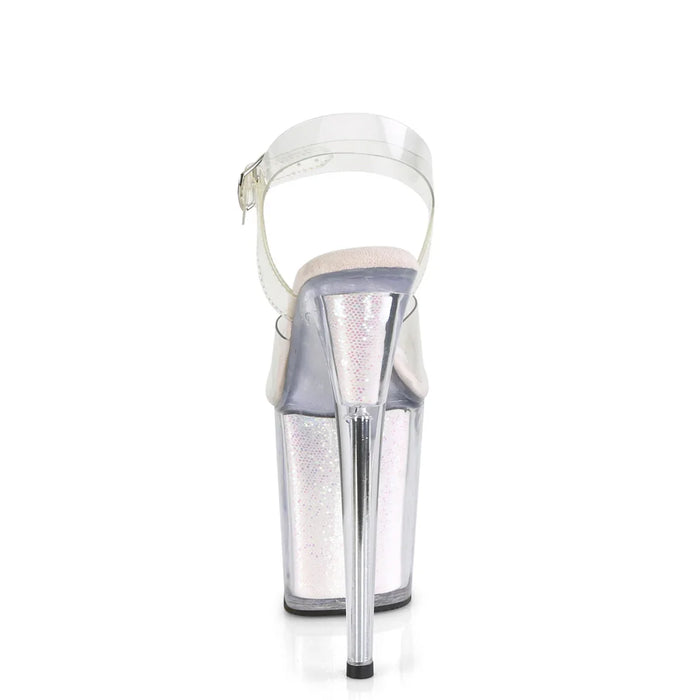 Tacones Pleaser FLAMINGO-808G Transparente Opal Purpurina