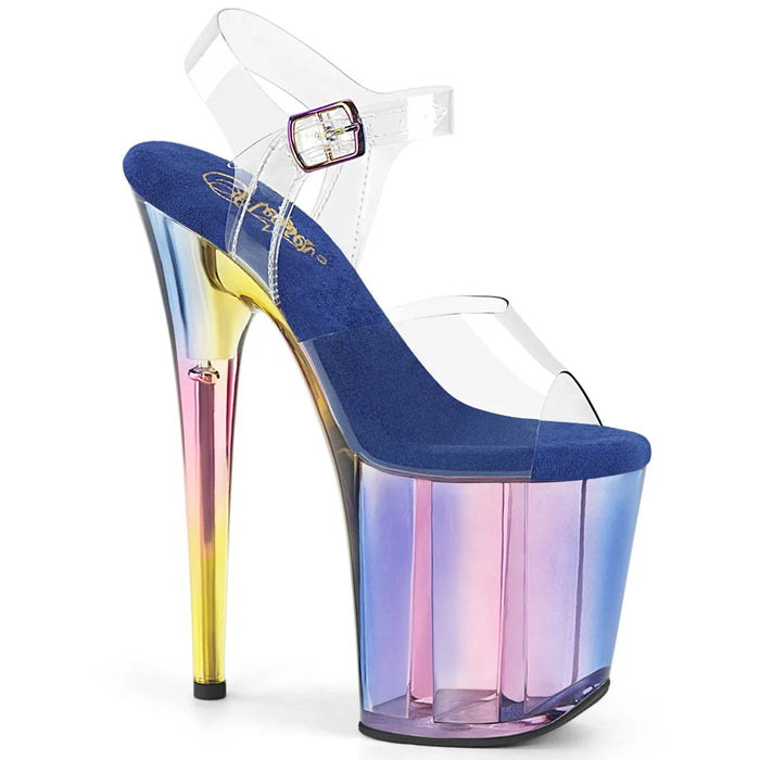 Tacones Pleaser FLAMINGO-808HT Transparente Azul Tinted