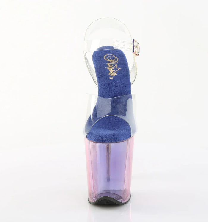 Tacones Pleaser FLAMINGO-808HT Transparente Azul Tinted