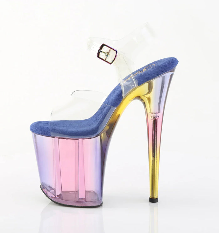 Tacones Pleaser FLAMINGO-808HT Transparente Azul Tinted