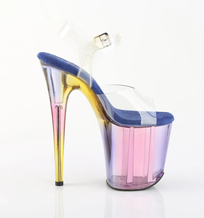 Tacones Pleaser FLAMINGO-808HT Transparente Azul Tinted