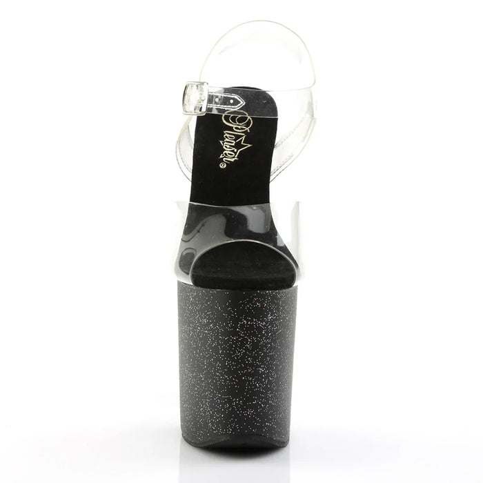 Tacones Pleaser FLAMINGO-808MG Transparente Negro