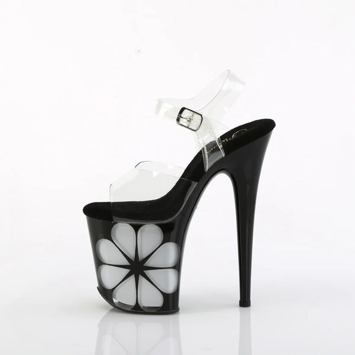 Tacones Pleaser FLAMINGO-808NLHS Transparente Negro