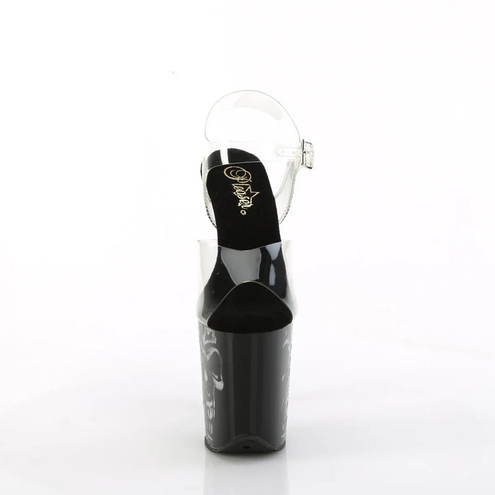 Tacones Pleaser FLAMINGO-808NLSK Transparente Negro